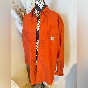 Carhartt Men's Rust Button Down Shirt